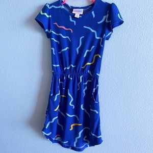 LuLaRoe Blue Patterned Dress